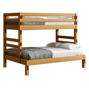 Ladder End Bunk Bed. Twin Over Full, Cutaway.