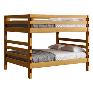 Ladder End Bunk Bed. Queen Over Queen.