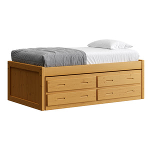 Captain's Bed, Low Profile with Drawer Unit. Sizes up to King