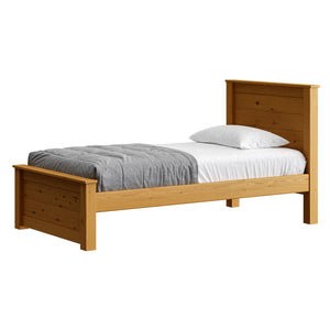 HarvestRoots Bed. 43in Headboard, 19in Footboard. Sizes up to King