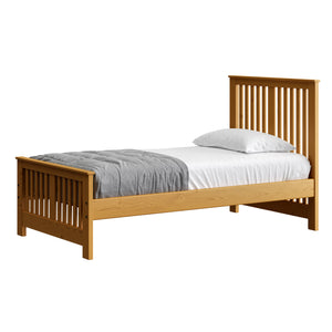 Shaker Bed. 44in Headboard, 22in Footboard. Sizes up to Queen