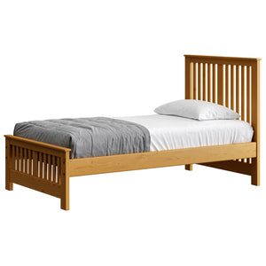 Shaker Bed. 44in Headboard, 18in Footboard. Sizes up to Queen
