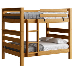 TimberFrame Bunk Bed. Full Over Full With Vertical Ladder.