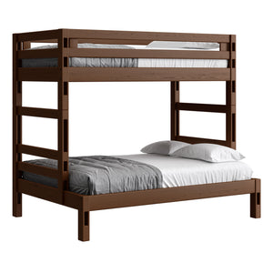 Ladder End Bunk Bed. Twin Over Full, Cutaway.