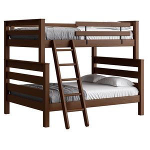 TimberFrame Bunk Bed. FullXL Over Queen With Ladder.