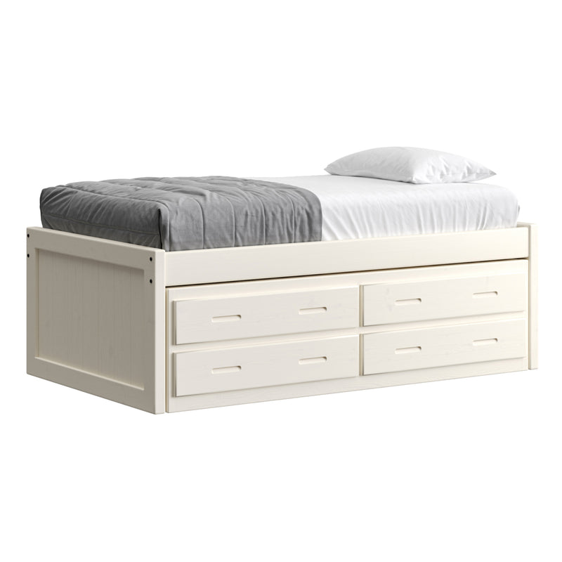 Captain's Bed, Low Profile with Drawer Unit. Sizes up to King Crate