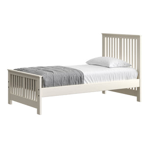 Shaker Bed. 44in Headboard, 22in Footboard. Sizes up to Queen