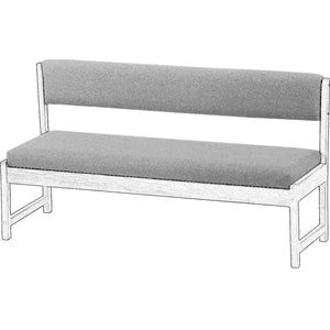 Upholstered Components for Bench with Back, Frame is Not Included. 42in, 62in, 80in Wide