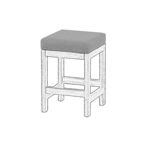 Upholstered Components for Bar or Kitchen Stool. Frame is Not Included.