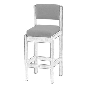 Upholstered Components for Bar or Kitchen Chair. Frame is Not Included.