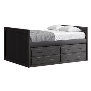 Captain's Bed, 39in HB, 39in FB, with Drawers. Sizes up to King