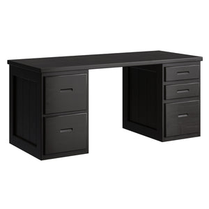 Desk, 2 File Drawers Left Side, 3 Drawers Right Side. 58in, 66in