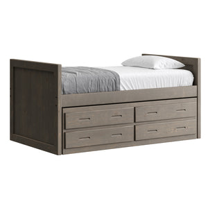 Captain's Bed, 39in HB, 39in FB, with Drawers. Sizes up to King