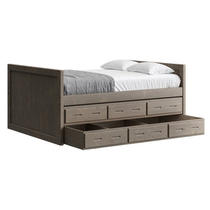 Captain's Bed, 39in HB, 39in FB, with Drawers and Trundle Bed. Sizes up to King