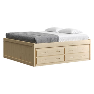Captain's Bed, Low Profile with Drawer Unit. Sizes up to King