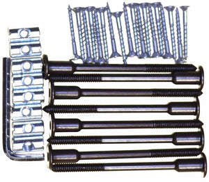 Bed or lower bunk hardware kit. 100mm connector bolts.