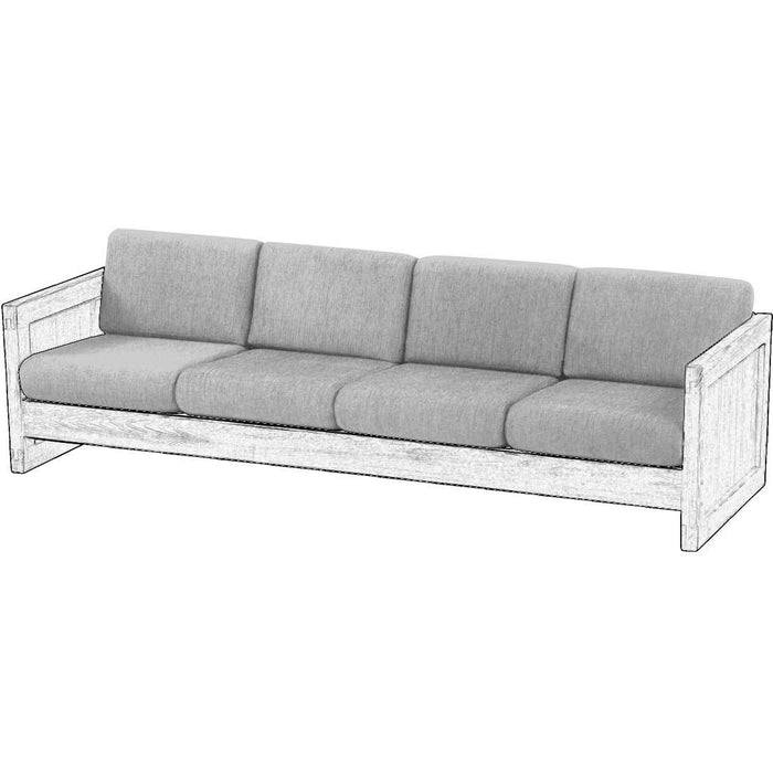 Upholstered Components for Sofa, 4 Seats, Loose Back Cushions. Frame is Not Included.