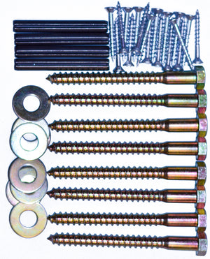 Upper Bunk hardware kit. 4in lag bolts.