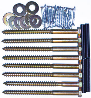 Upper Bunk hardware kit. 5 1/2in lag bolts.