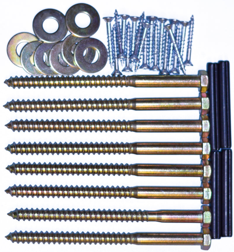 Upper Bunk hardware kit. 5 1/2in lag bolts. Crate Designs Furniture