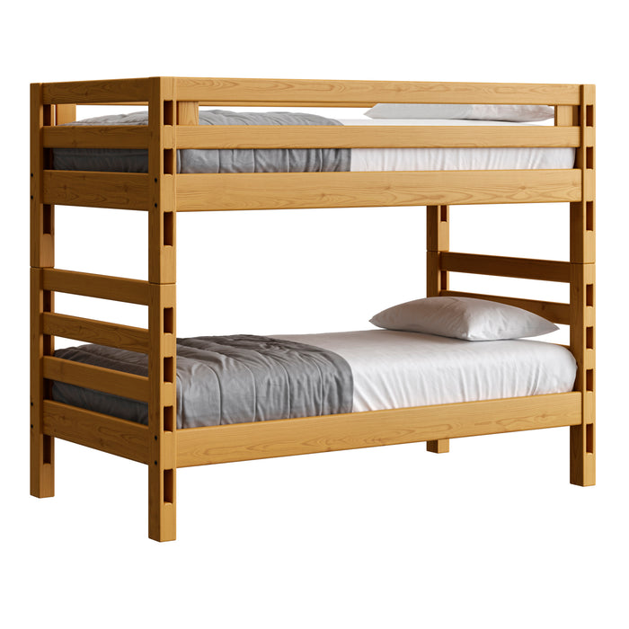 Ladder End Bunk Bed. Twin Over Twin.
