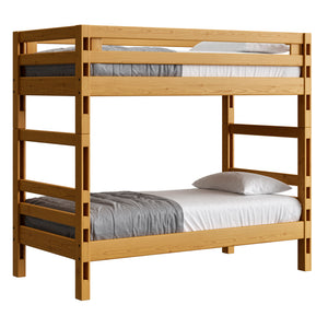 Ladder End Bunk Bed. Twin Over Twin.