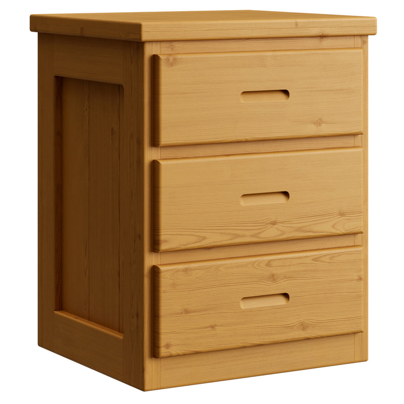 Night Table - 30in Tall - with 3 Drawers – Crate Designs Furniture