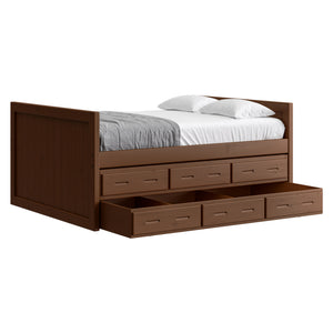Captain's Bed, 39in HB, 39in FB, with Drawers and Trundle Bed. Sizes up to King