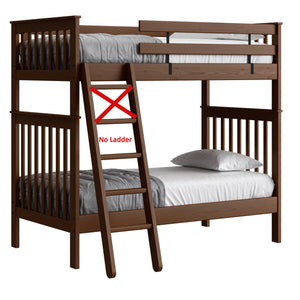 Mission Bunk Bed. Twin Over Twin. Omit Ladder