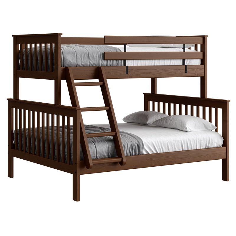 View of Mission Bunk Bed - TwinXL Over Queen, Offset. - Crate Designs Furniture