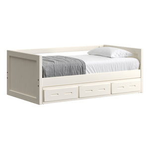 Panel Day Bed with Drawers. 29in High. Twin Size.