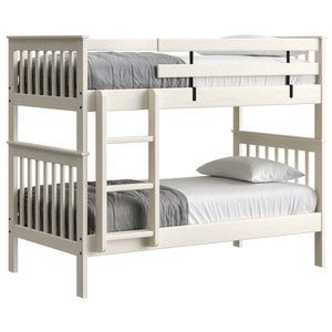 Mission Bunk Bed. Twin Over Twin. Vertical Ladder