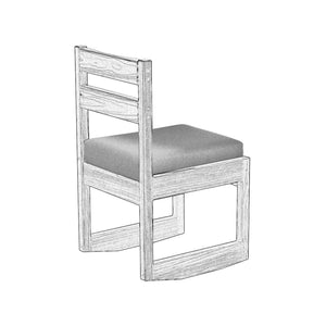 Upholstered Components for Wood Back 3 Position Chair. Frame is Not Included.