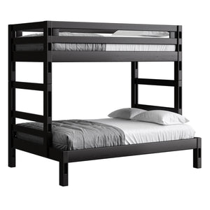 Ladder End Bunk Bed. Twin Over Full, Cutaway.