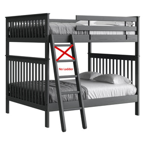 Mission Bunk Bed. Queen Over Queen. Omit Ladder