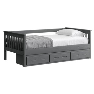 Mission Day Bed with Drawers. 29in High. Sizes up to Queen
