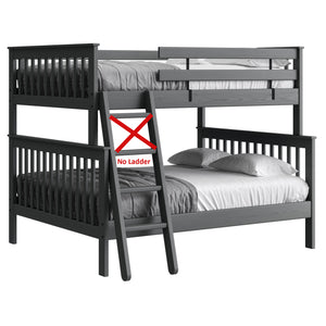 Mission Bunk Bed. FullXL Over Queen. Omit Ladder