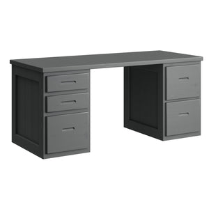 Desk, 2 File Drawers Right Side, 3 Drawers Left Side. 58in, 66in