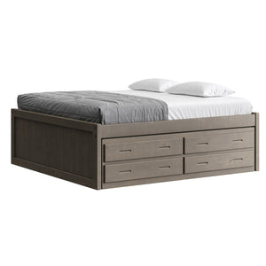 Captain's Bed, Low Profile with Drawer Unit. Sizes up to King
