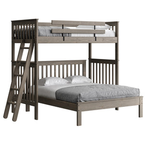 L-Shaped Combination. Mission Loft Tall, TwinXL with Lower bed sizes up to Queen