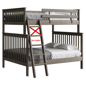 Mission Bunk Bed. FullXL Over Queen. Omit Ladder
