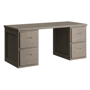 Desk, 2 File Drawers On Both Sides. 58in, 66in