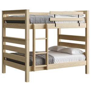 TimberFrame Bunk Bed. Full Over Full With Vertical Ladder.