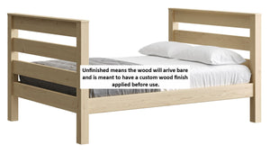 TimberFrame Lower Bunk Bed. Sizes up to Queen