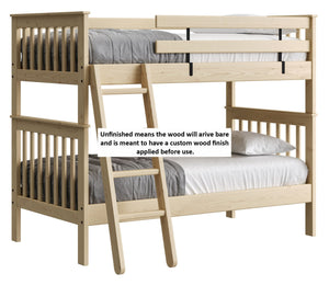 Mission Bunk Bed. Twin Over Twin.