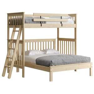 L-Shaped Combination. Mission Loft Tall, TwinXL with Lower bed sizes up to Queen