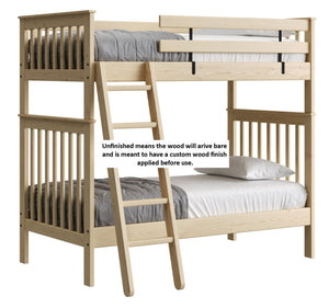 Mission Bunk Bed. Twin Over Twin.