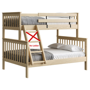 Mission Bunk Bed. Twin Over Full. Omit Ladder