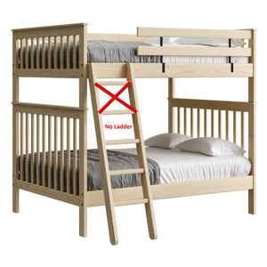 Mission Bunk Bed. Full Over Full. Omit Ladder