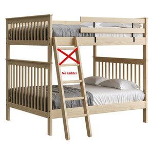 Mission Bunk Bed. Queen Over Queen. Omit Ladder